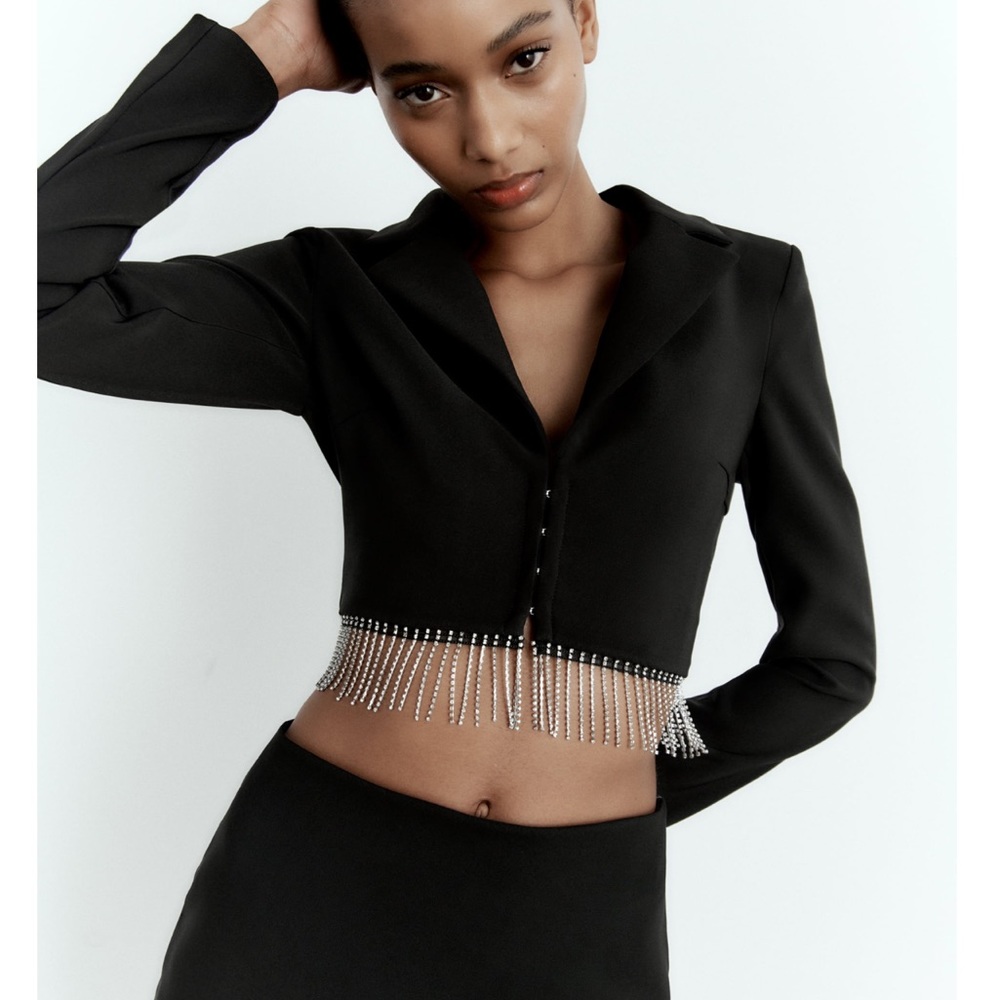 Zara RHINESTONE TOP